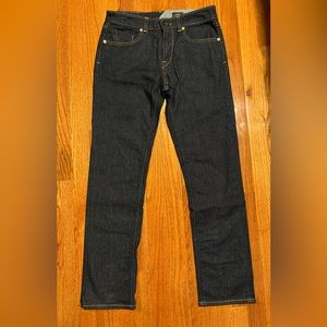 VOLCOM Jeans, Slim Straight, Dark Blue, Boys size 28, Never worn.